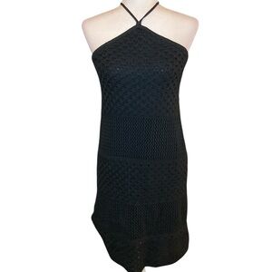 Knit Black Halter Dress